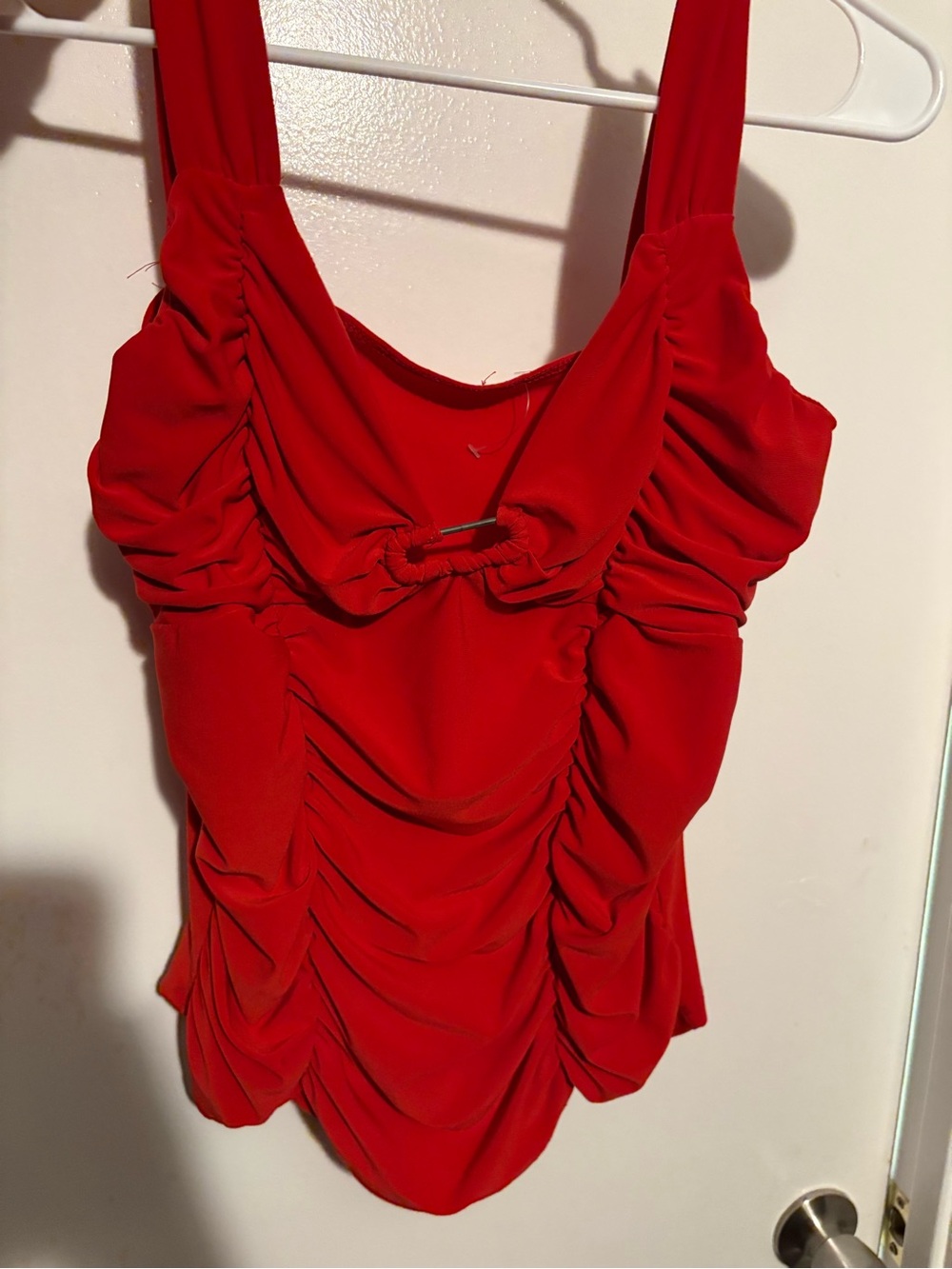 Red Ruched Women’s Tank Top